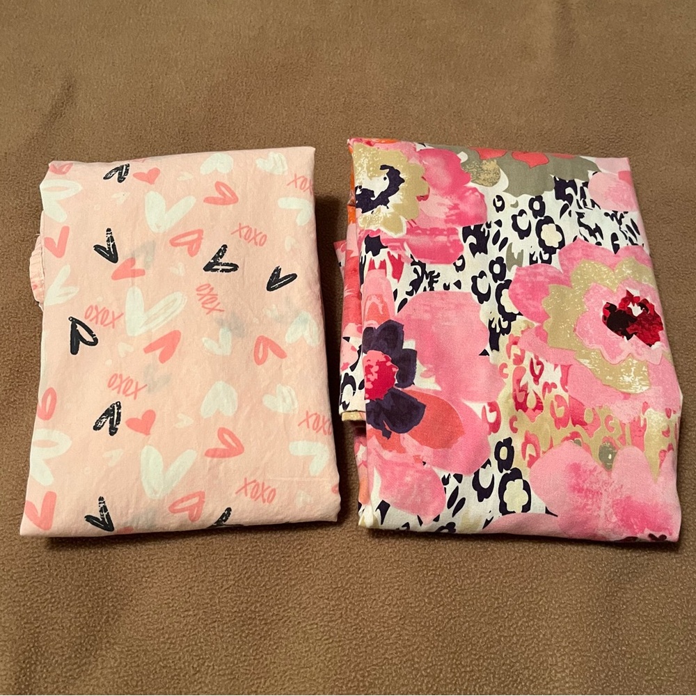 Valentine Scrubs Tops, XL Pink Floral (read description)